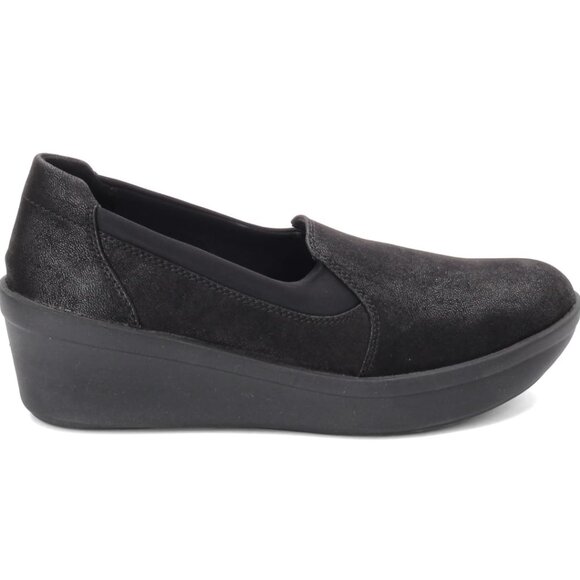 Clarks Women's Step Rose Moon Platform, Black Textile, 9 W US Shoes - Picture 3 of 9